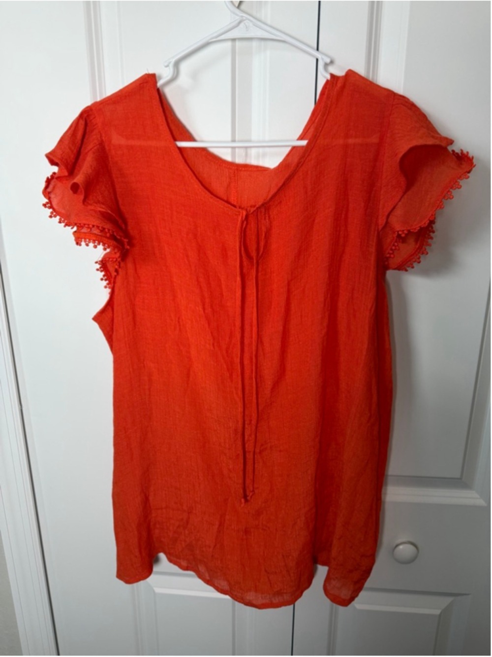 Unbranded Orange Blouse Size Large